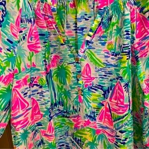 NWT LILLY PULITZER ELSA TOP SALT IN THE AIR XXS,XS